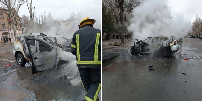 В центре Мелитополя взорван автомобиль